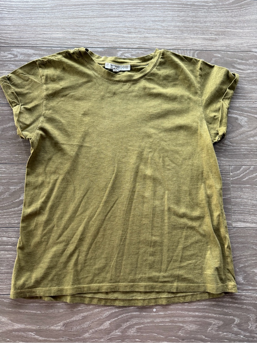 All Saints Olive Green Crewneck Tee